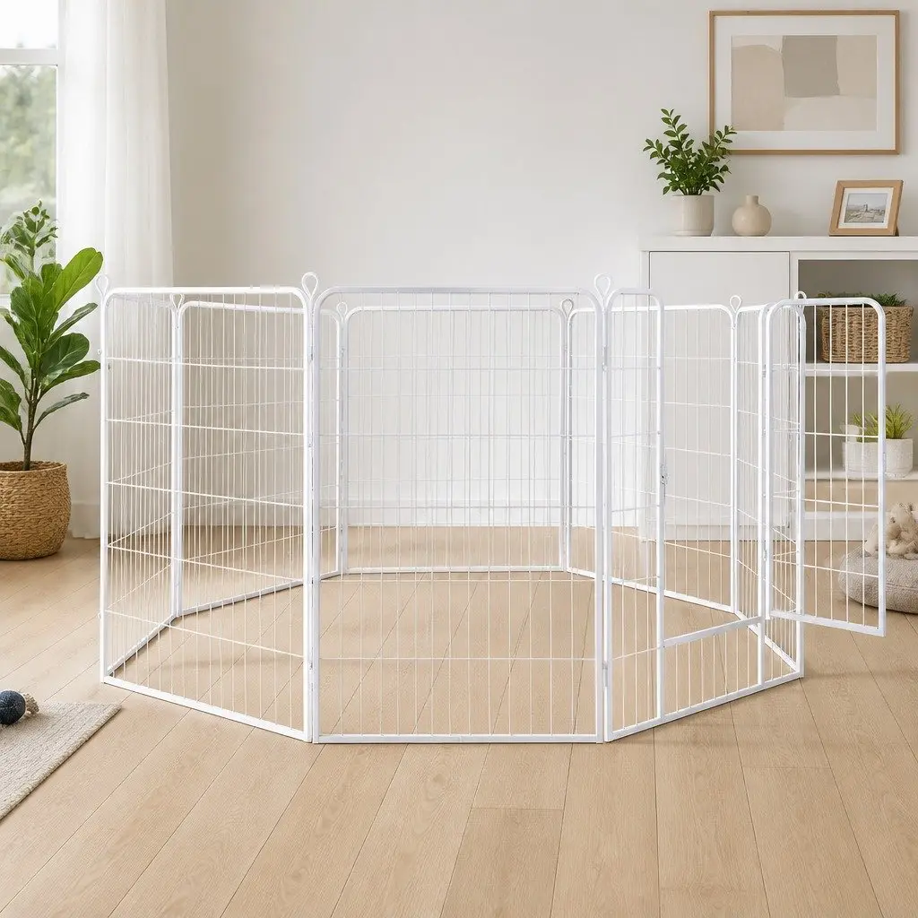 Pet Dog Playpen 8 Panel Portable Puppy Enclosure Foldable Exercise Pen Gate