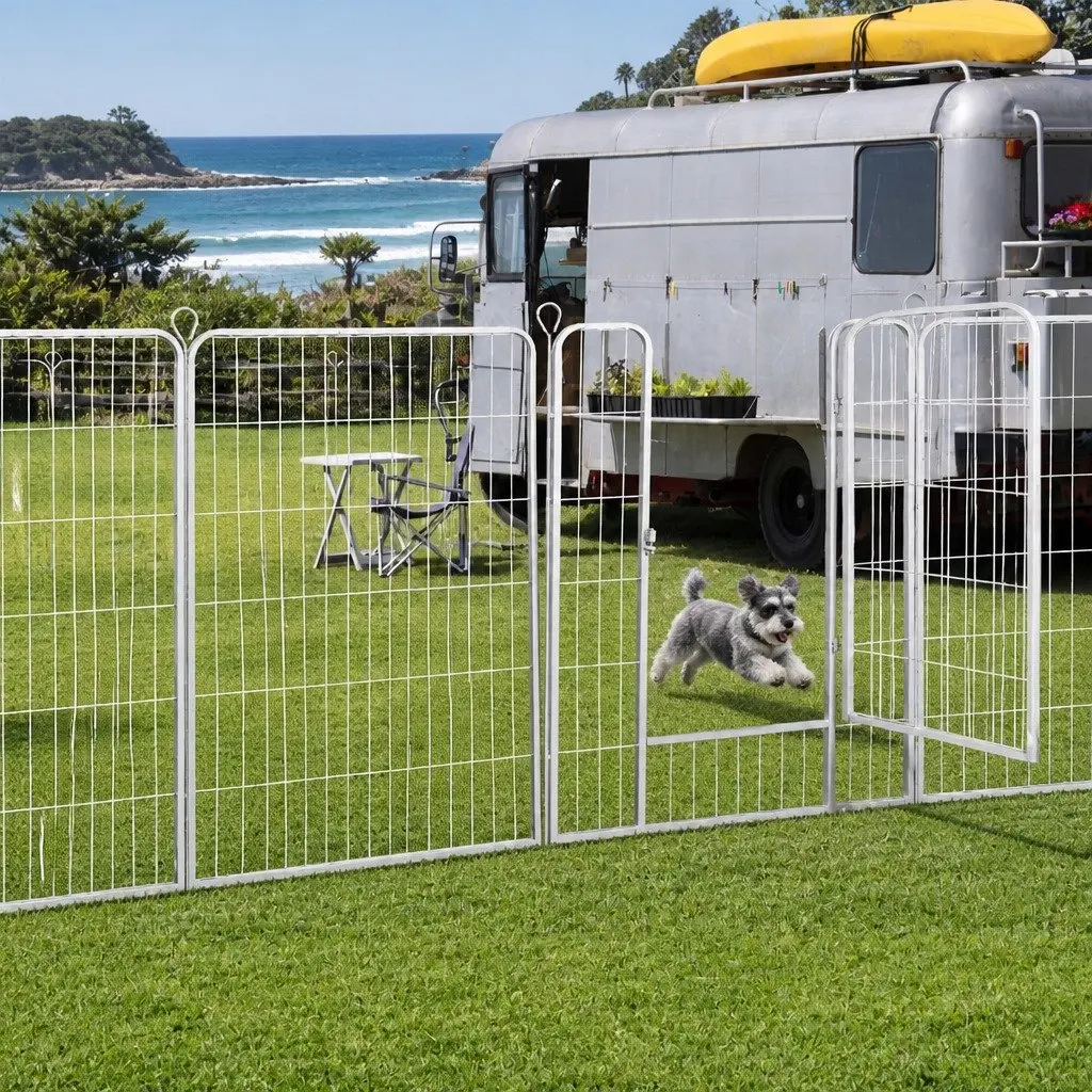 Pet Dog Playpen 8 Panel Portable Puppy Enclosure Foldable Exercise Pen Gate