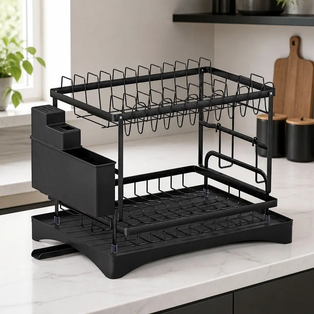 2 Tier Dish Rack for Quick Drying