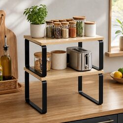 Stylish Kitchen Storage Shelves Rack Set of 2