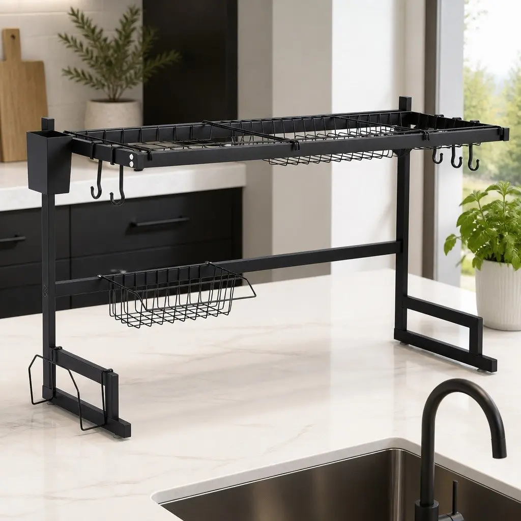 2 Tier Dish Drying Rack for Small Kitchens