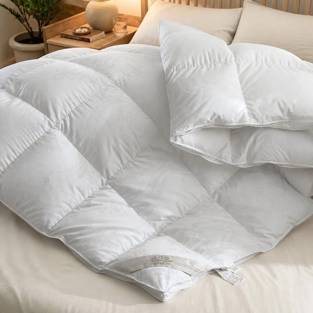 Goose Down Quilt White King Single 500GSM All Season Lightweight Breathable