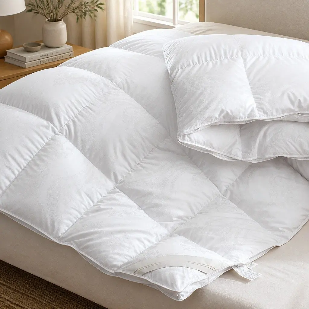 Goose Down Feather Quilt White King Size 700GSM All Season Cotton Cover