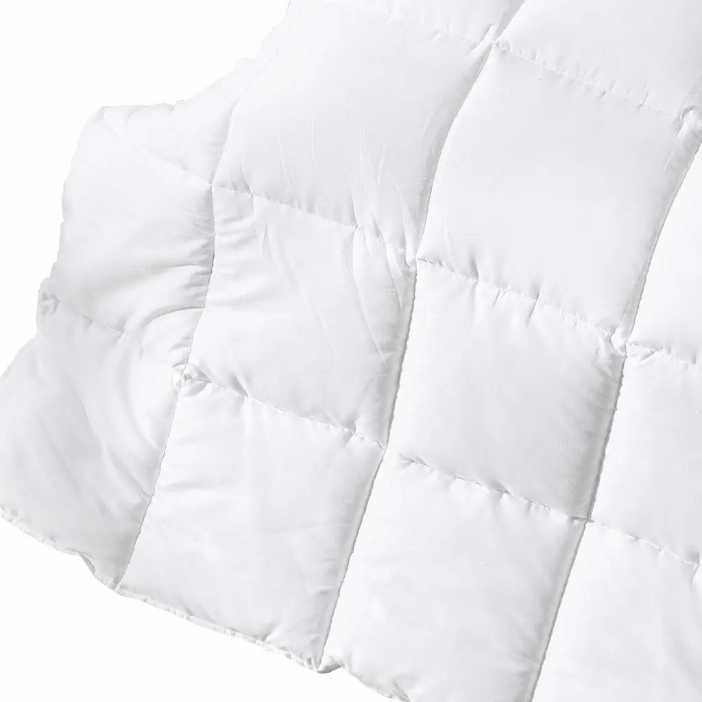 Bamboo Quilt White King Single 400GSM All Season Hypoallergenic Baffle