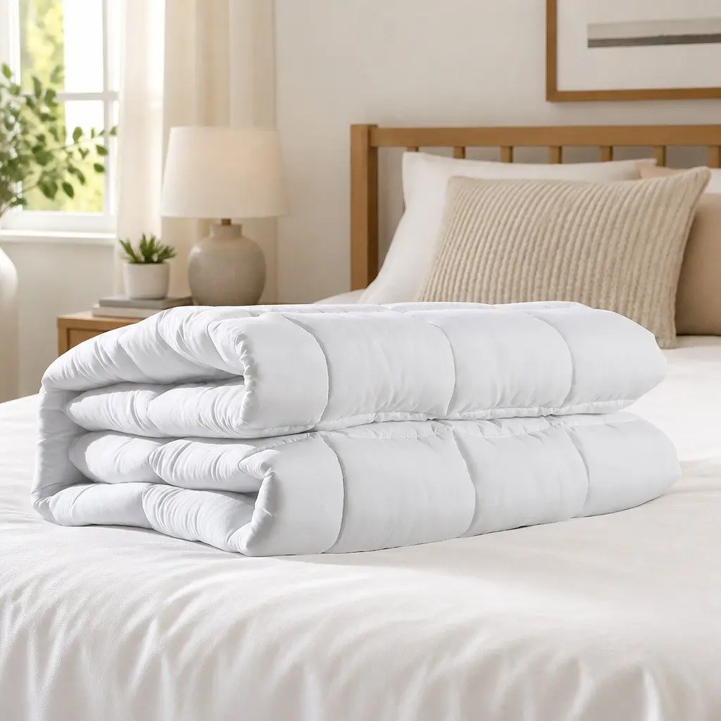 Bamboo Quilt King 200GSM All Season Doona Baffle Box Hypoallergenic Breathable