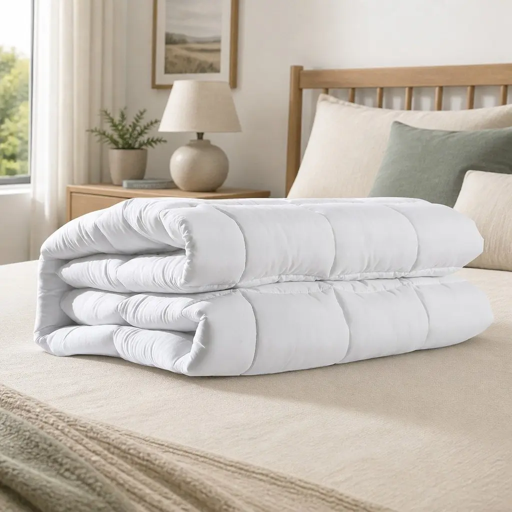 All Season Bamboo Quilt 400GSM Queen Baffle Box Design Soft Hypoallergenic Sleep