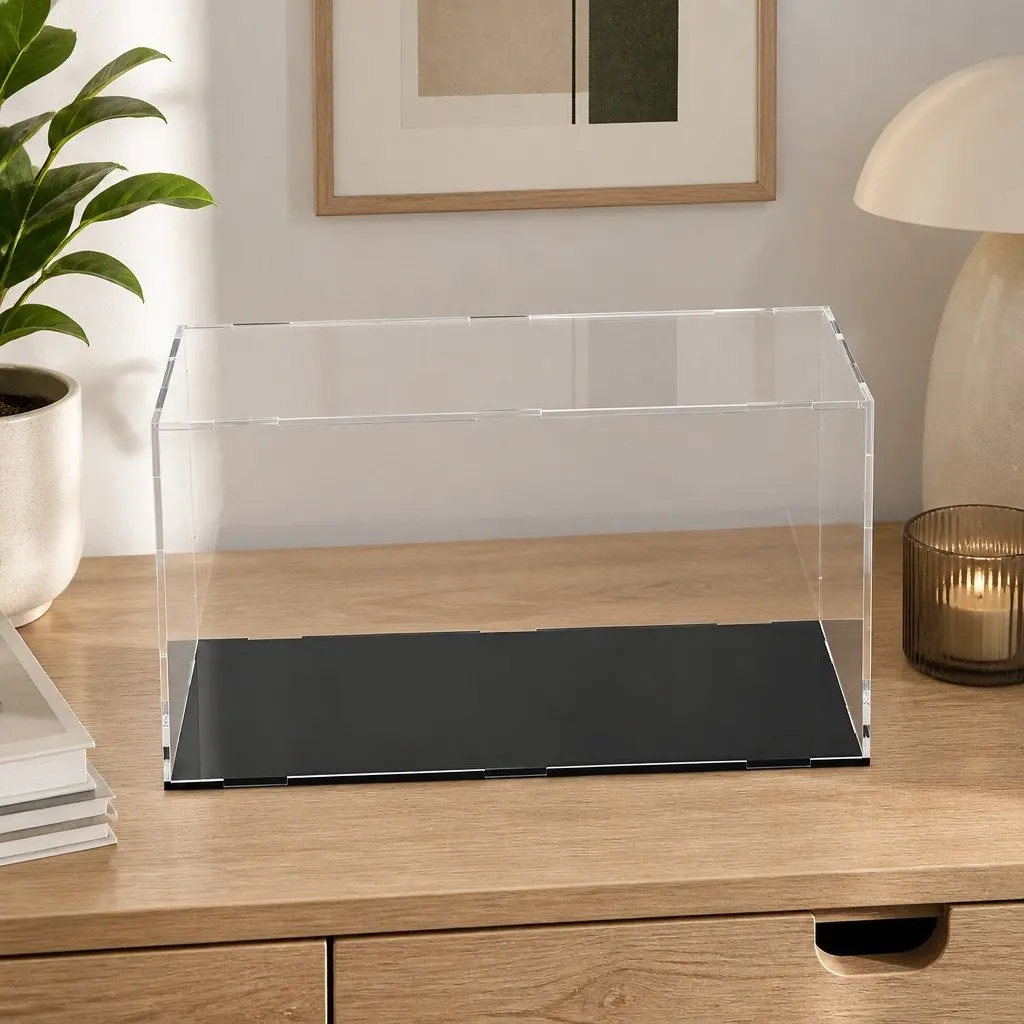 Acrylic Display Case Clear 35x15x15cm Dustproof Box for Collectibles Figures Toys