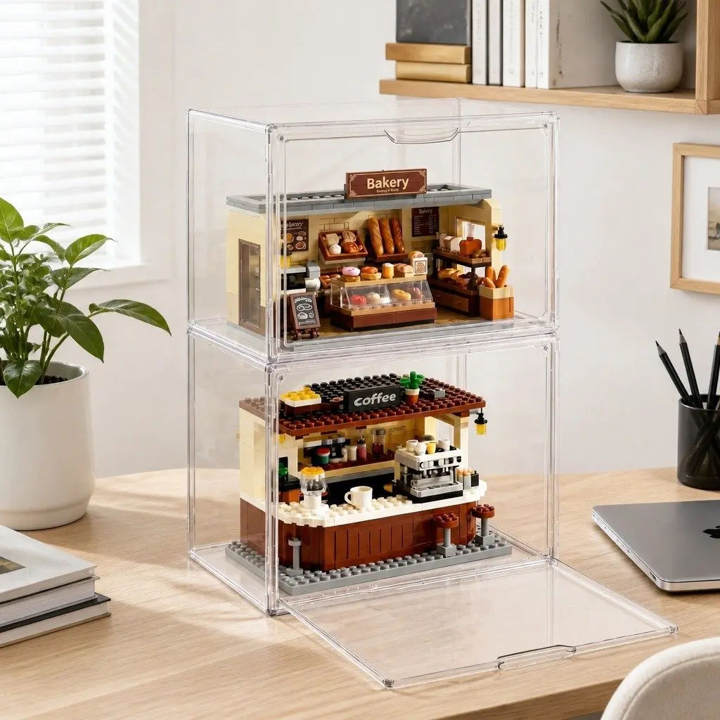 Stackable Acrylic Display Cases for Easy Organization