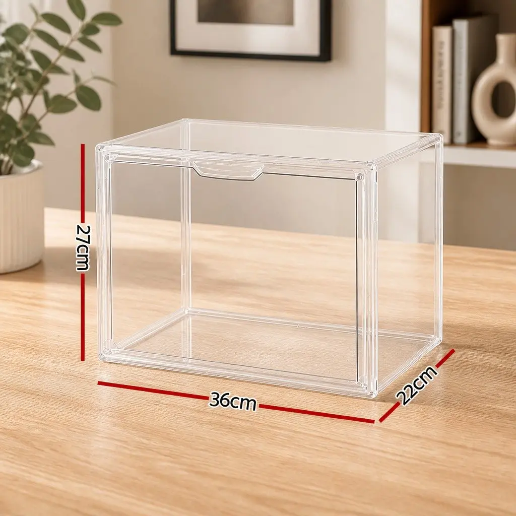 Acrylic Display Case Transparent 36cm Dustproof Protection Box for Collectibles Figures