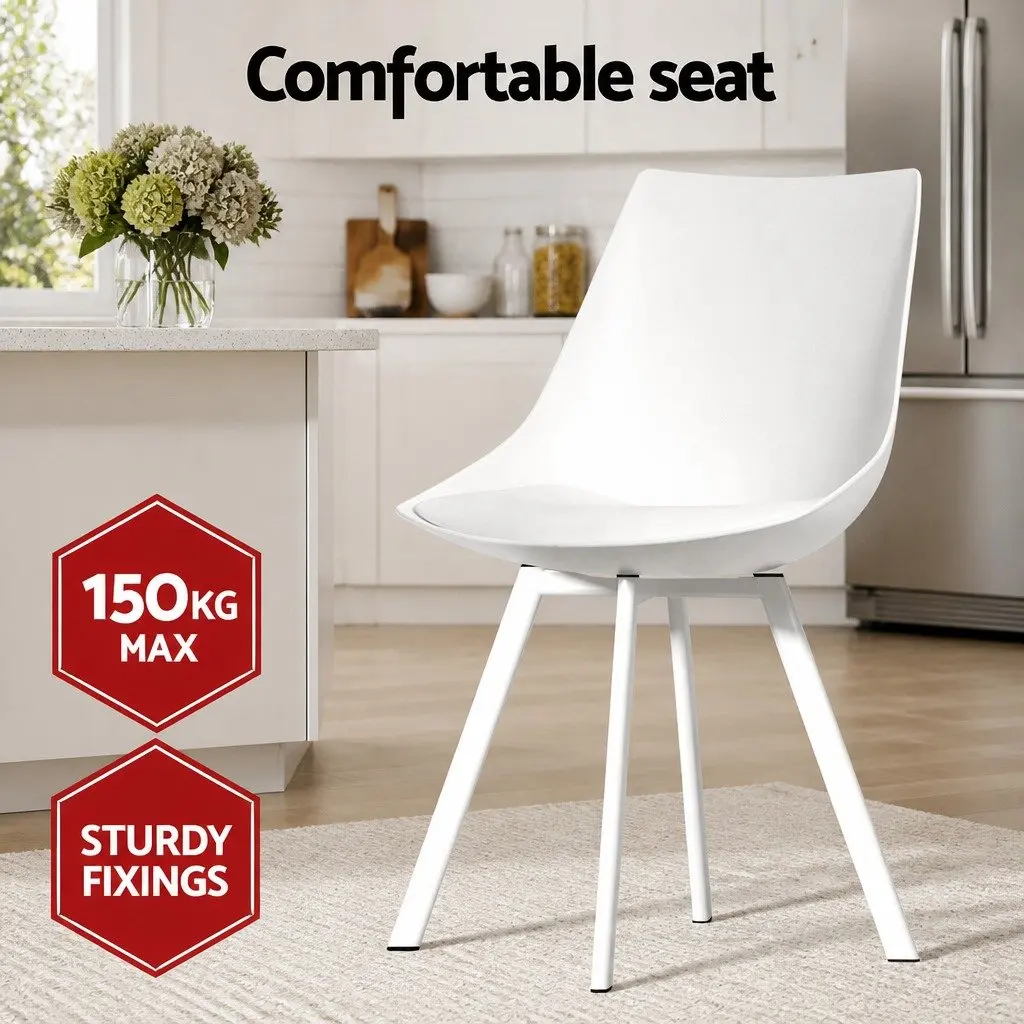 Dining Table and 4 Chairs Set Rectangle White Kitchen Dining Room Furniture