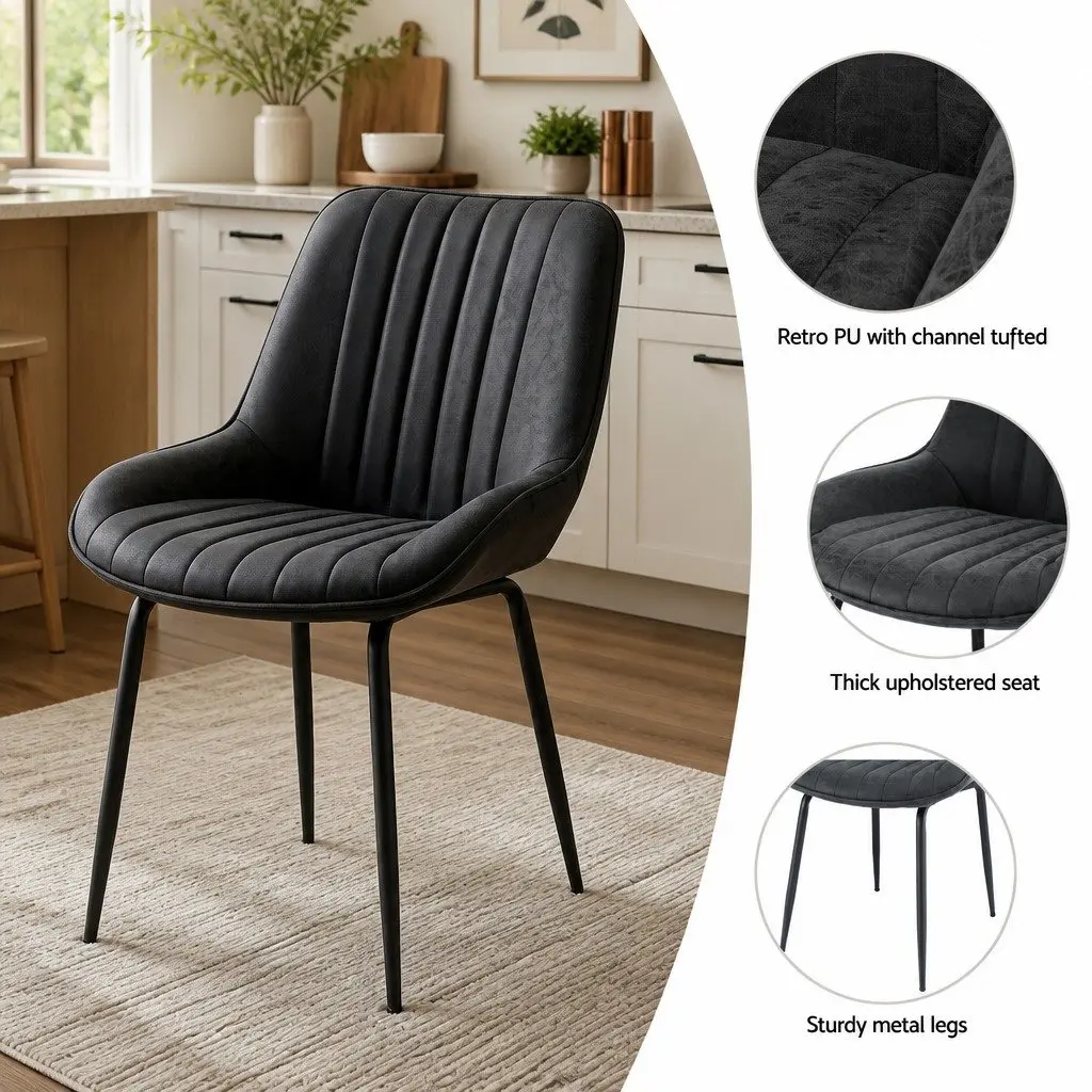 Dining Set Black White 5 Piece Foldable Table Chairs Gateleg Kitchen Furniture