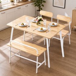 Compact and Durable 4-Piece Dining Set for You