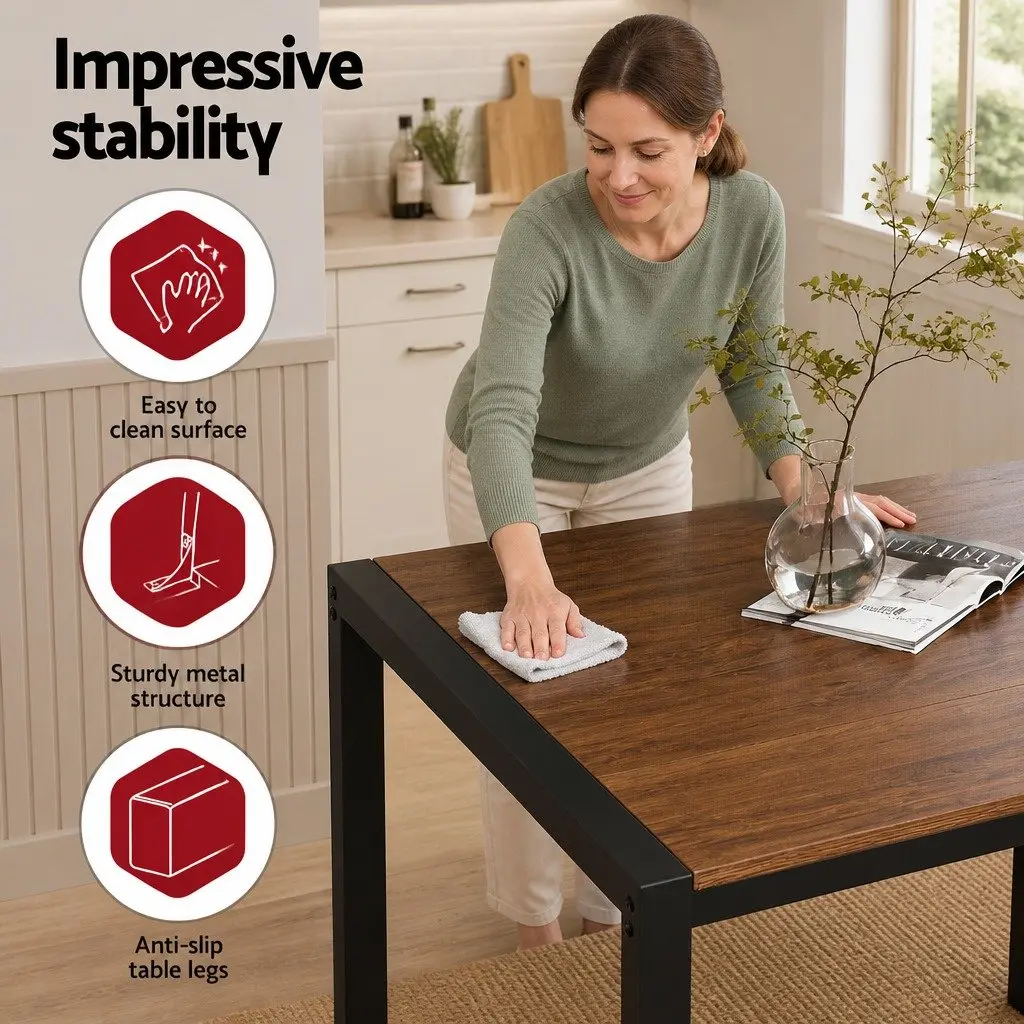 Dining Table and Chairs Set of 4 with Bench Kitchen Furniture Space-Saving