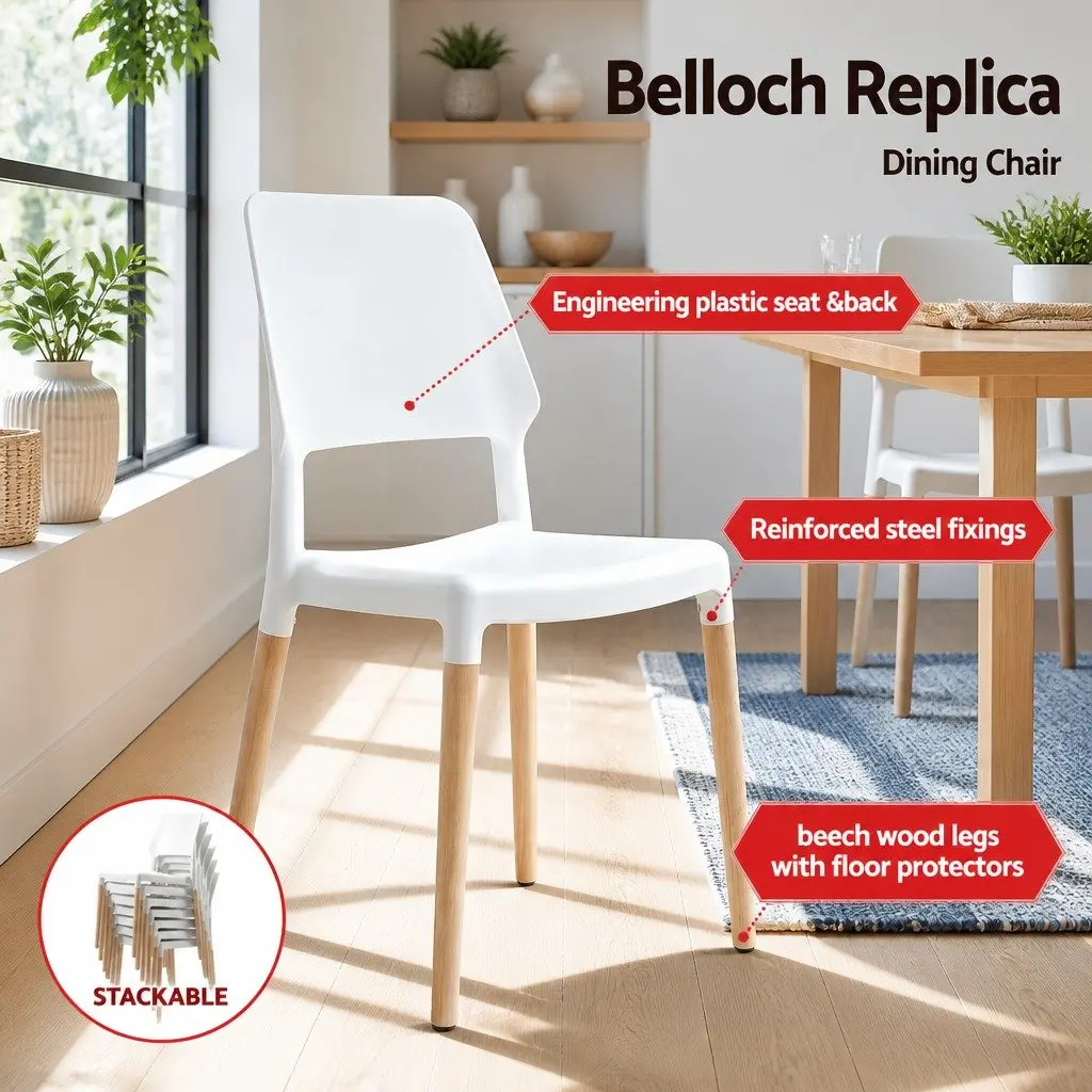 Dining Table and Chairs Set Drop-Leaf 75-110cm 4 Seater Kitchen Apartment White