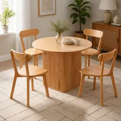 Compact 4-Seater Dining Table with Chairs