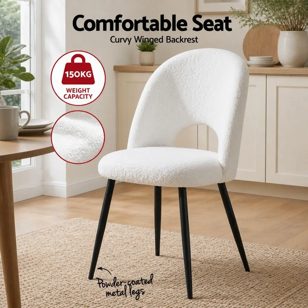 Dining Set Marble Effect White Grey 5 Piece Sturdy Table with Upholstered Chairs