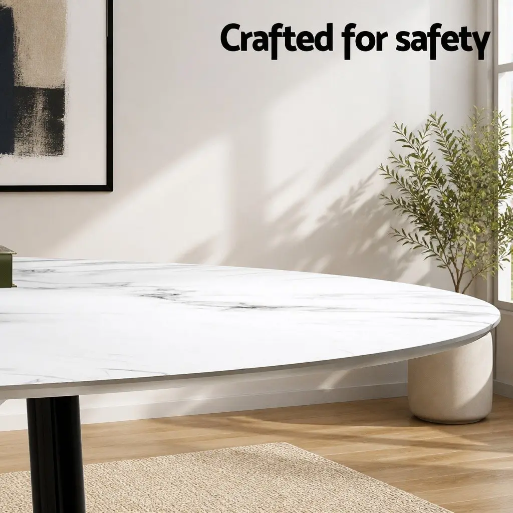 Dining Set Black White Round Marble 4 Chairs Industrial Style Modern