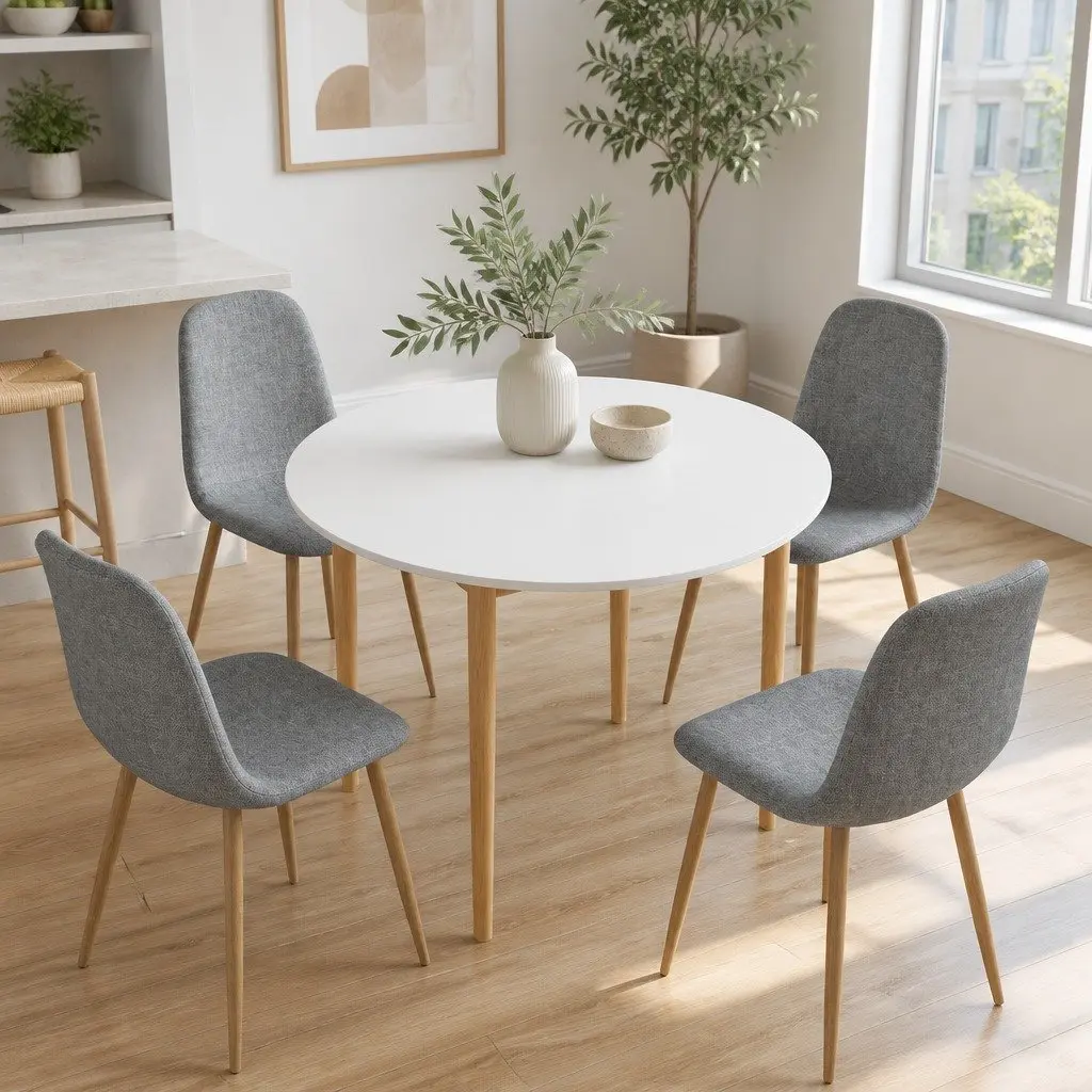 Round Dining Table with Matching Chairs