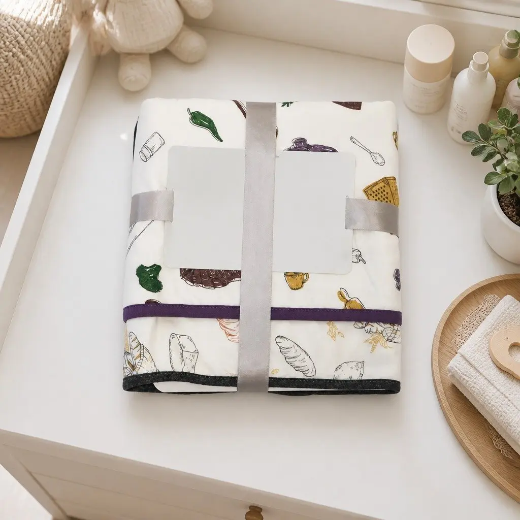 Burp Cloth Space Theme 2 Piece Set Soft Absorbent Fabric Shoulder Lap Coverage