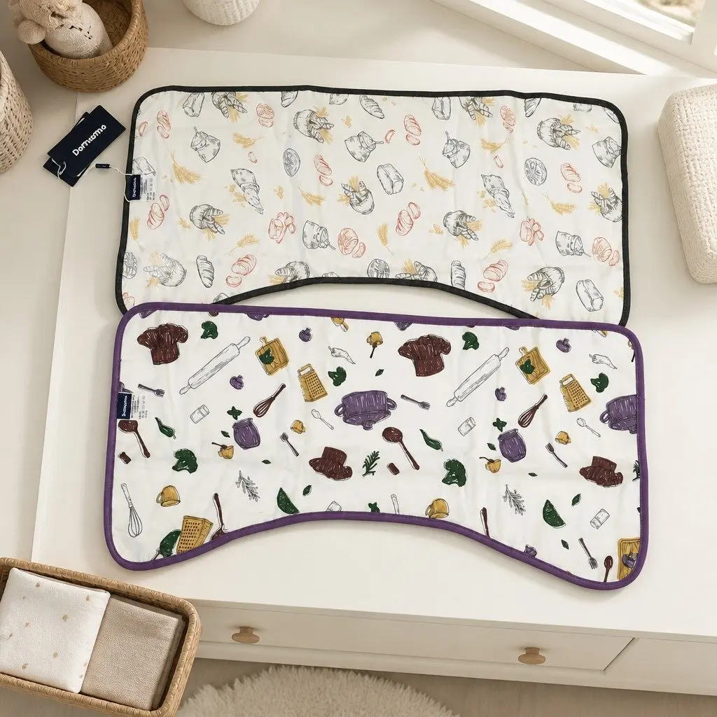 Burp Cloth Space Theme 2 Piece Set Soft Absorbent Fabric Shoulder Lap Coverage