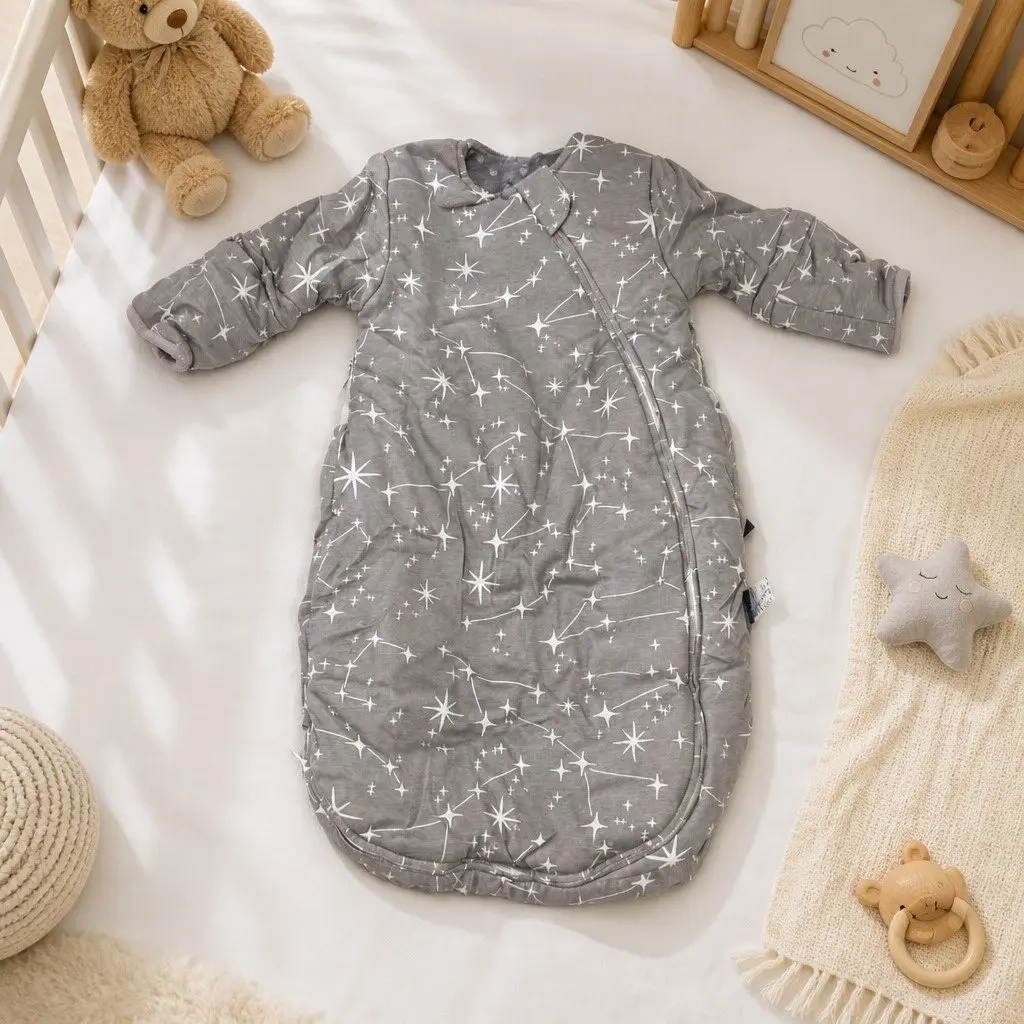 Baby Sleep Bag Starry Sky S 3.5 TOG Removable Sleeves Wearable Blanket