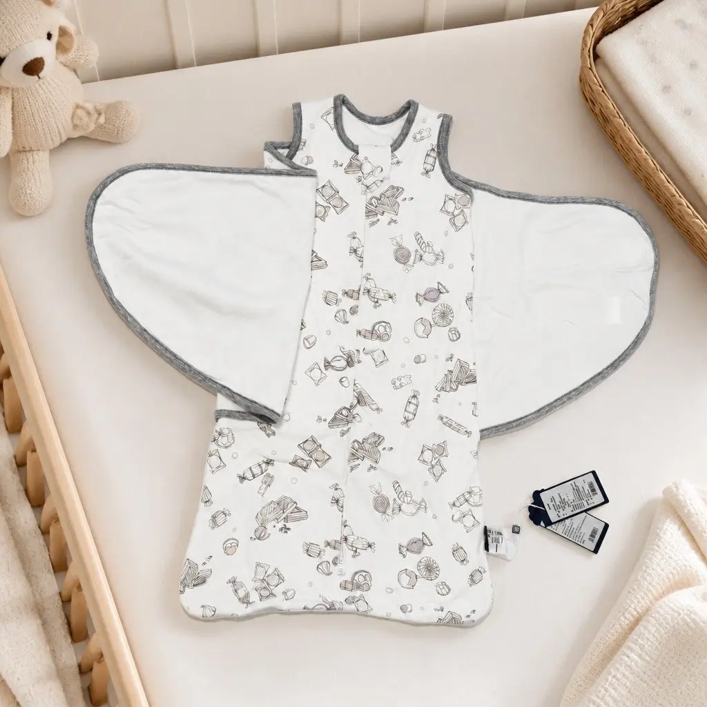 Newborn Sleepbag Pure Cotton Candy Print Zip Closure 0 to 6 Months