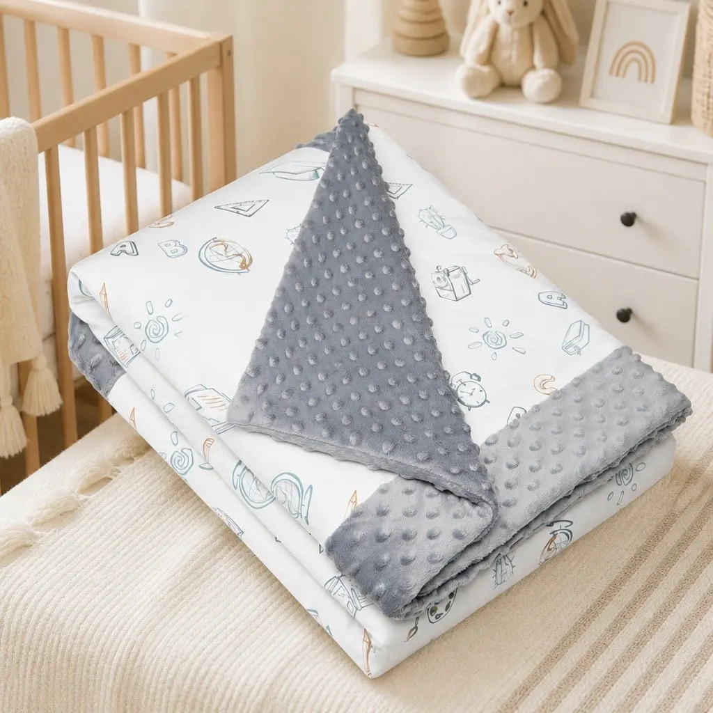 Kids Padded Blanket Soft Bamboo Cotton 2.5 Tog Hypoallergenic Gentle on Sensitive Skin