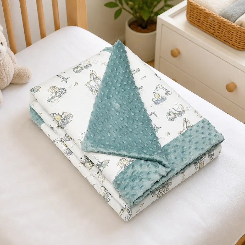 Kids Padded Minky Blanket 2.5 Tog Crib Stroller Car Seat Shade Nursing Cover
