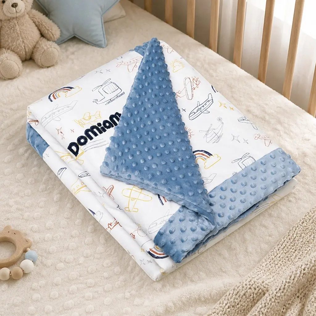 Kids Padded Minky Blanket 2.5 Tog Crib Stroller Car Seat Shade Nursing Cover