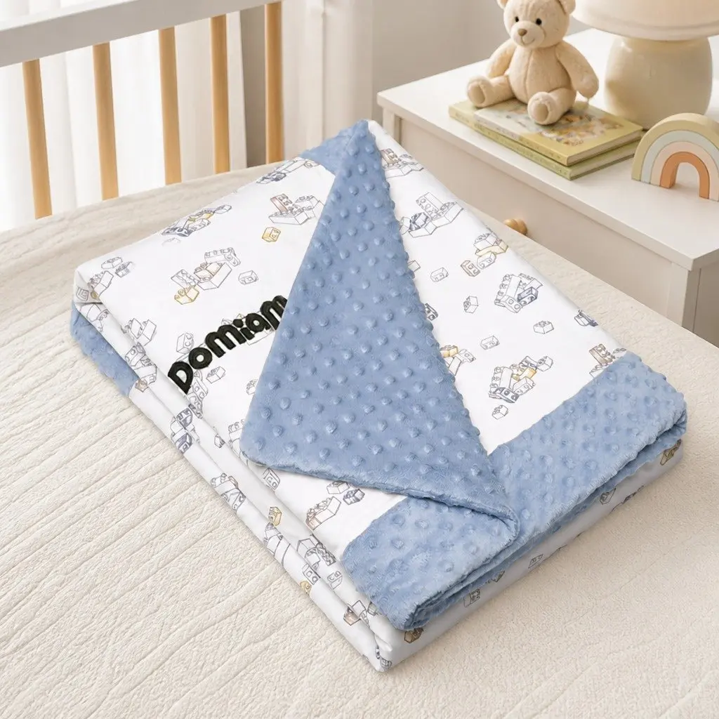 Kids Padded Minky Cotton Blanket 2.5 tog Crib Stroller Car Seat Cover Nursing