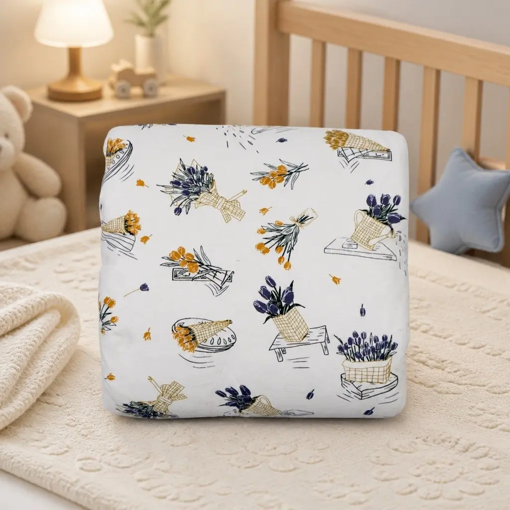 Cotton Knit Baby Blanket Blossom 2.5 Tog Winter Warm Soft