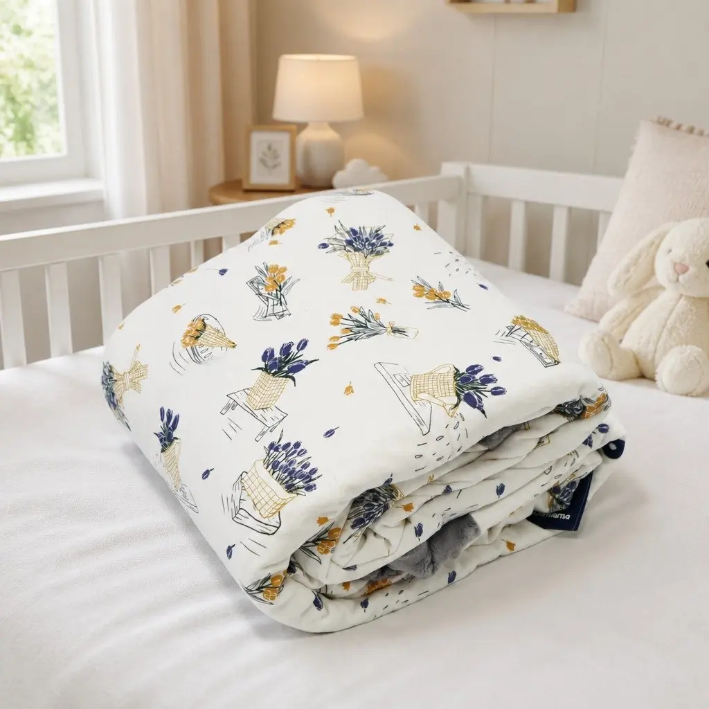 Cotton Knit Baby Blanket Blossom 2.5 Tog Winter Warm Soft