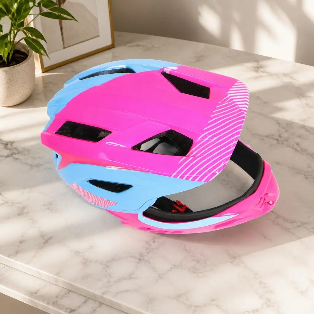 Kids Helmet Pink Blue Size S Safety Protection Gear