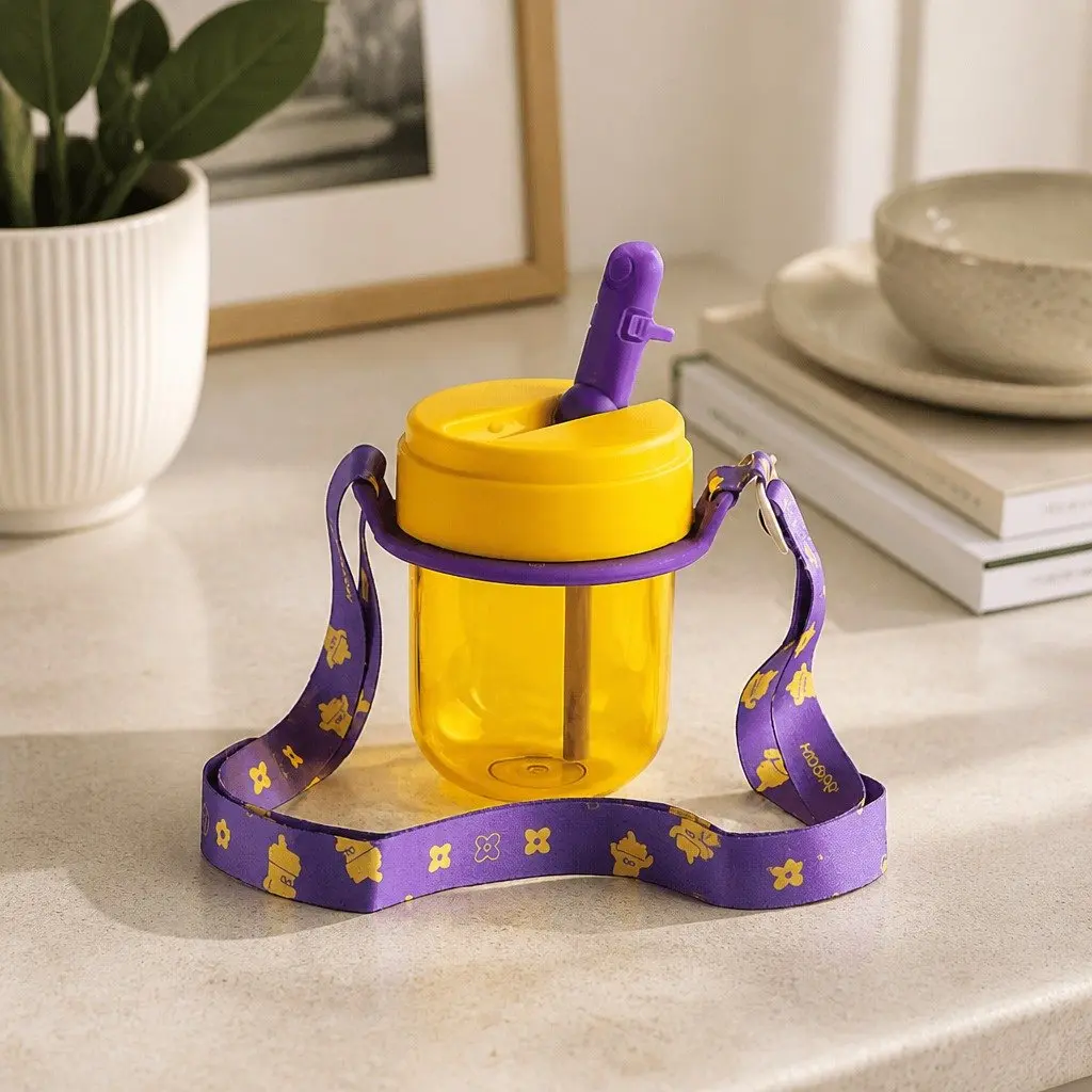 Purple Coffee Cup Holder with Strap