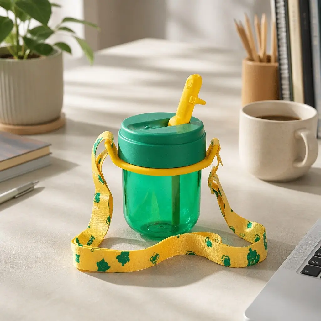 Purple Coffee Cup Holder with Strap
