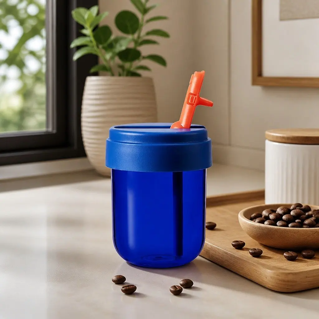 300ml Reusable Coffee Cup with Straw