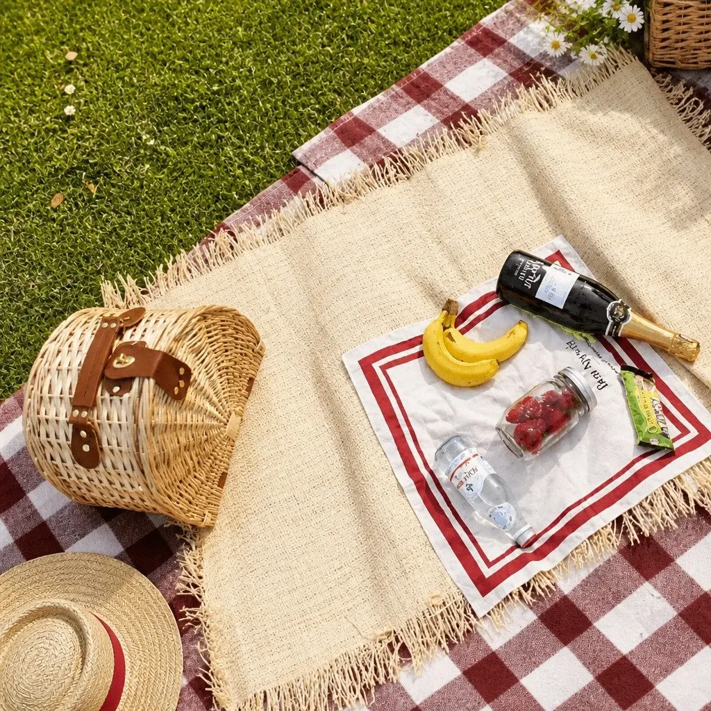 Outdoor Dining Napkin Yellow Table Cloth Kids Picnic Serviette