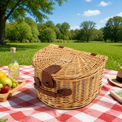 Compact and Durable Semi Round Picnic Basket