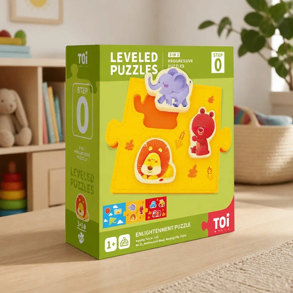 Wooden Puzzle Felt Board 3 Piece Educational Toy for Toddlers Ages 1+ Creative Learning