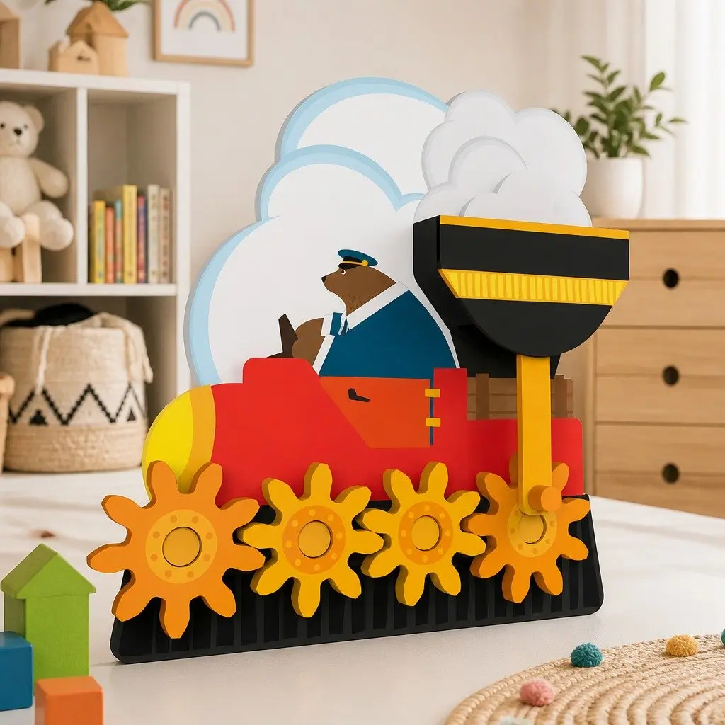 Wall Mounted Toy Gears Spinner Activity Play for Kids