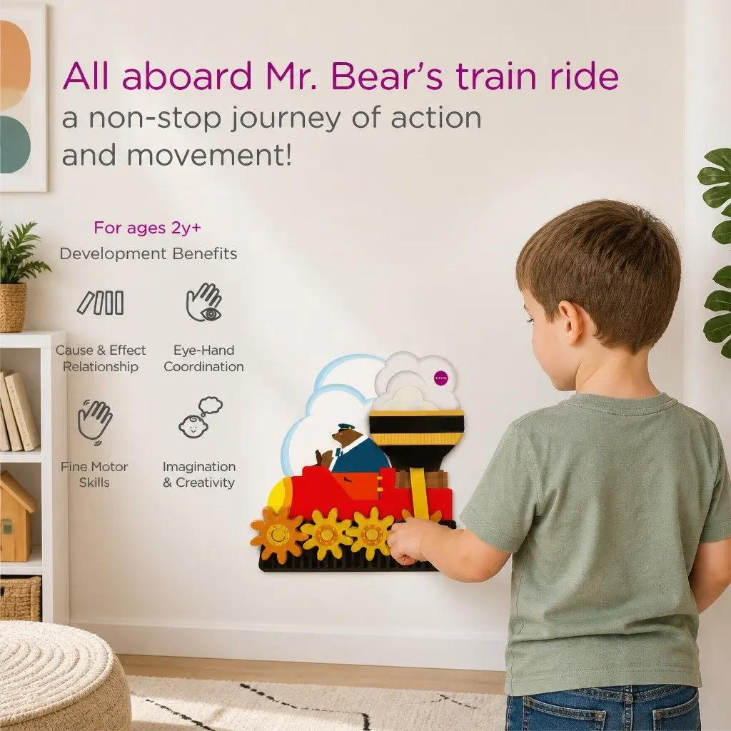 Wall Mounted Toy Gears Spinner Activity Play for Kids