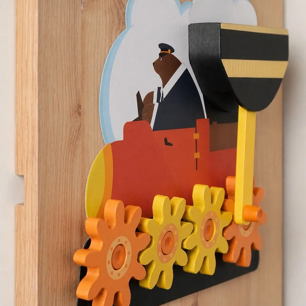 Wall Mounted Toy Gears Spinner Activity Play for Kids