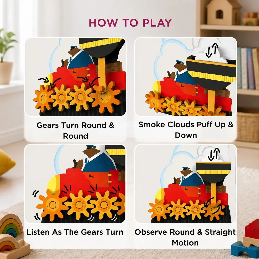 Wall Mounted Toy Gears Spinner Activity Play for Kids