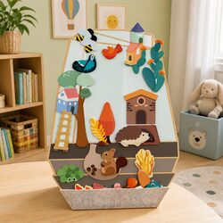 Compact Magnetic Toy Building Set for Young Creators