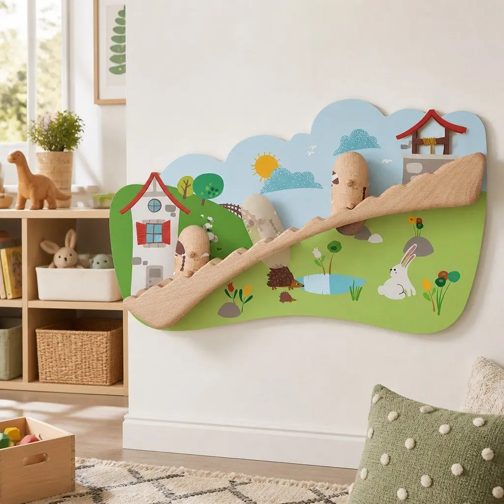 Wall-Mounted Toy Interactive Jack and Jill Nursery Rhyme Story