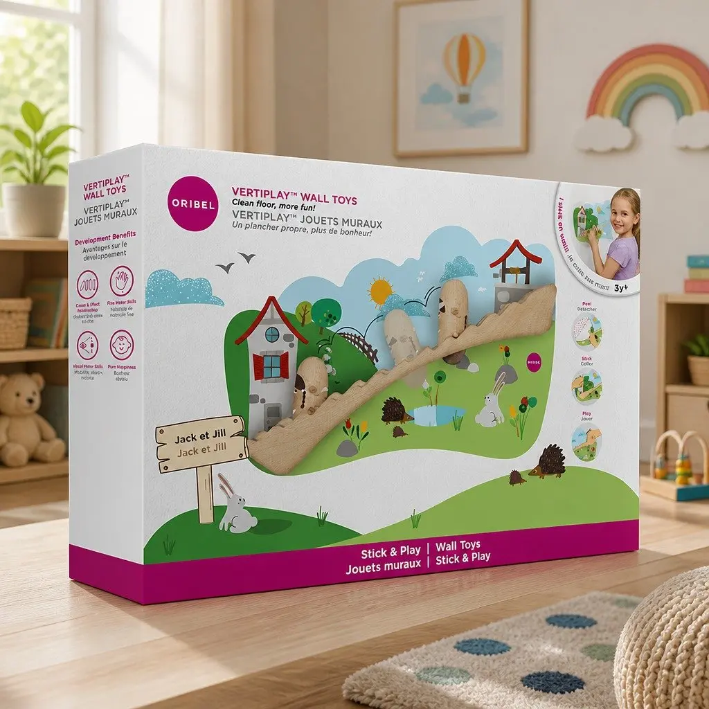 Wall-Mounted Toy Interactive Jack and Jill Nursery Rhyme Story