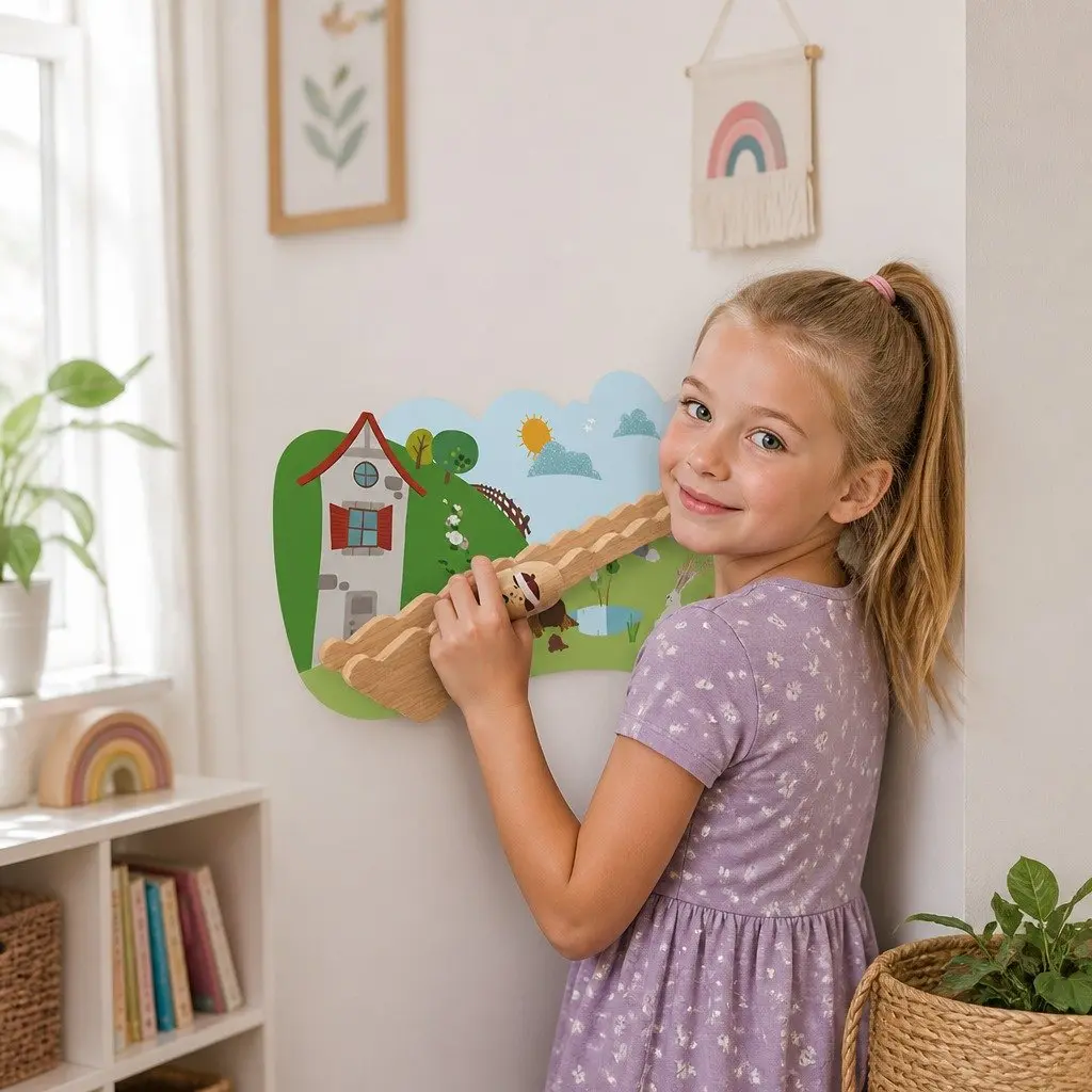 Wall-Mounted Toy Interactive Jack and Jill Nursery Rhyme Story