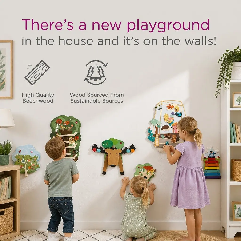 Wall-Mounted Toy Interactive Jack and Jill Nursery Rhyme Story