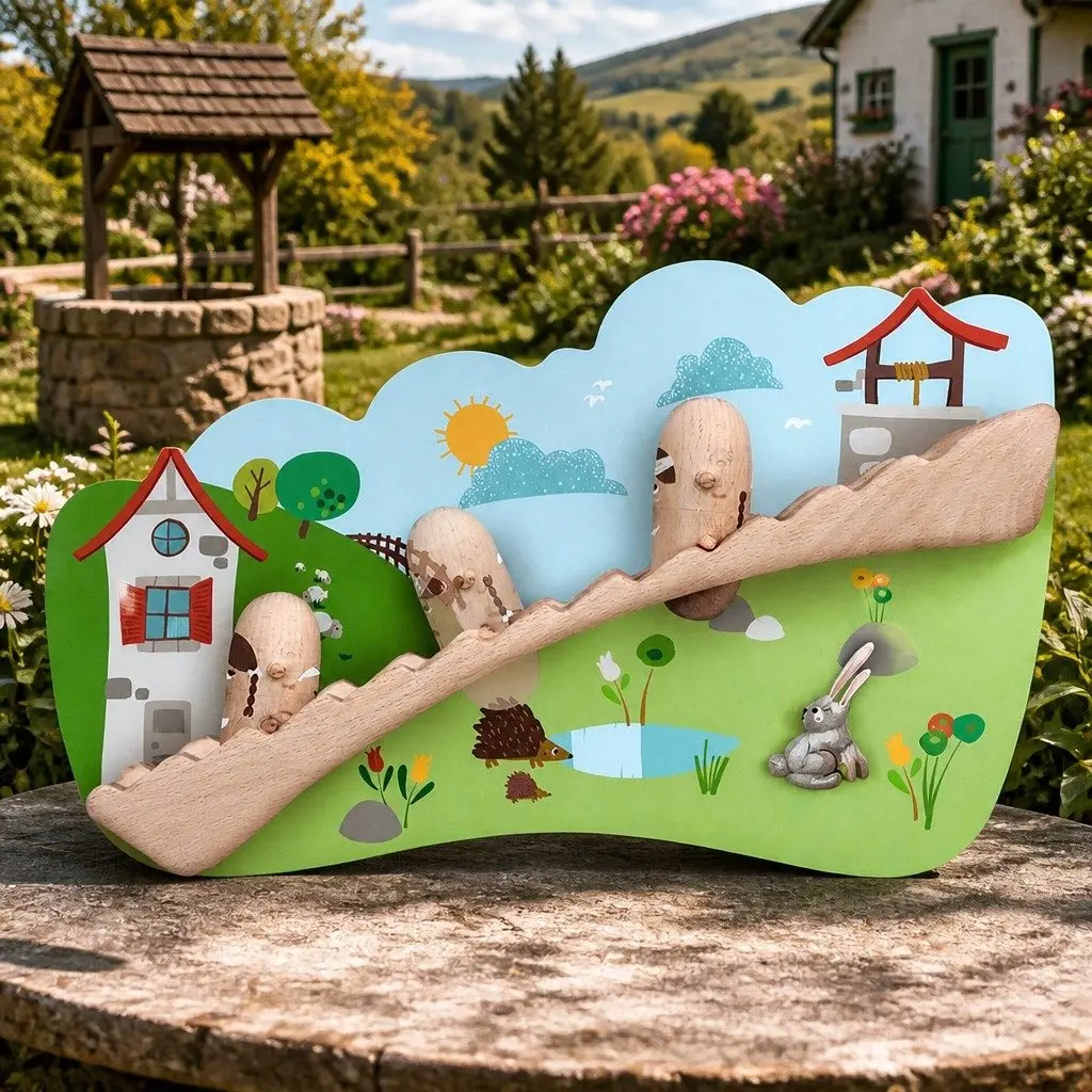 Wall-Mounted Toy Interactive Jack and Jill Nursery Rhyme Story