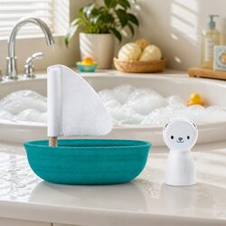 Concise Wooden Bath Toy - Sailing Boat Design
